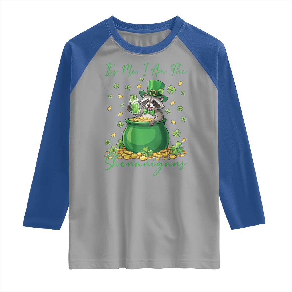 I Am The Shenanigans Raglan Shirt Funny Irish Raccoon