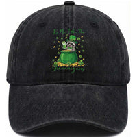 I Am The Shenanigans Washed Cotton Baseball Cap Funny Irish Raccoon