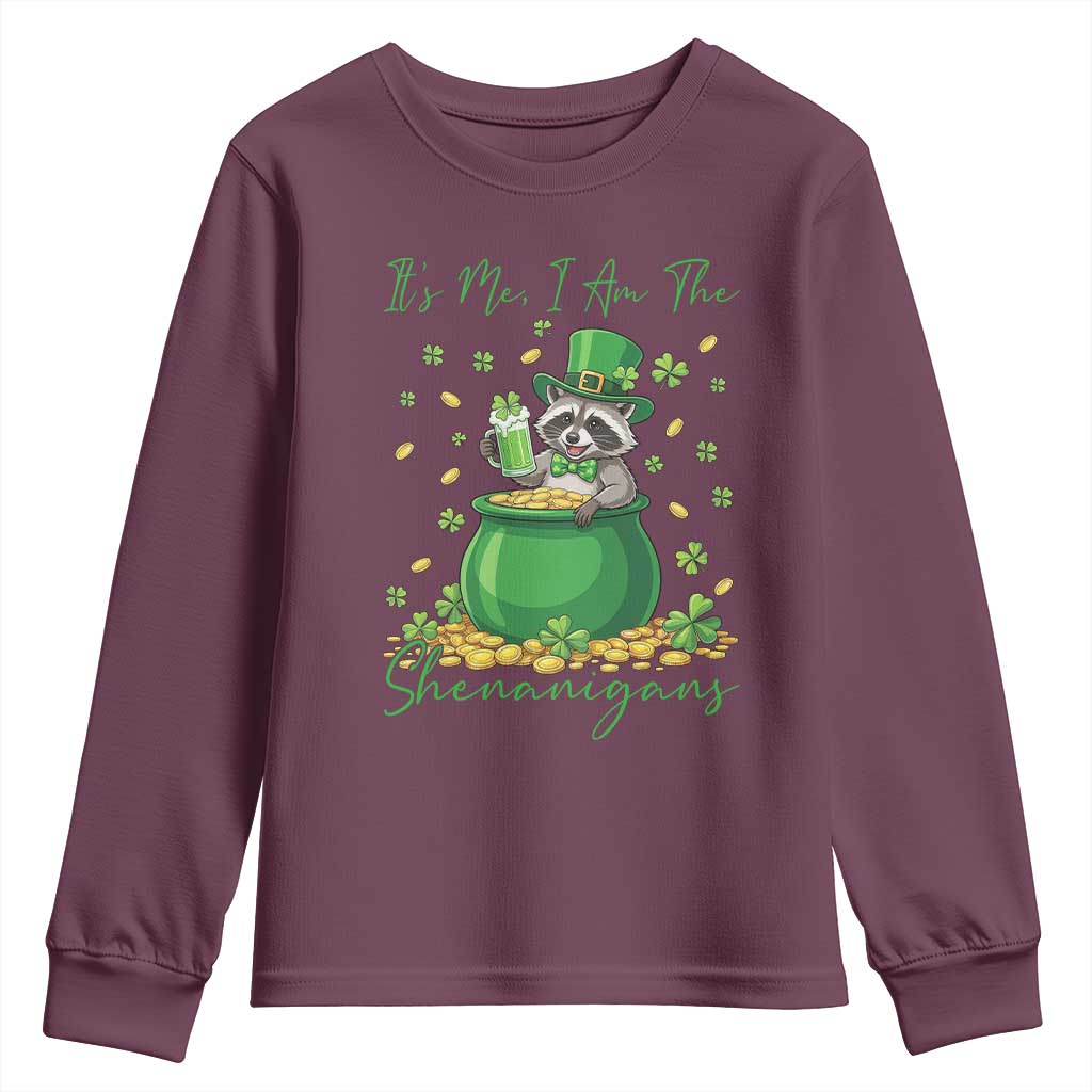 I Am The Shenanigans Youth Sweatshirt Funny Irish Raccoon