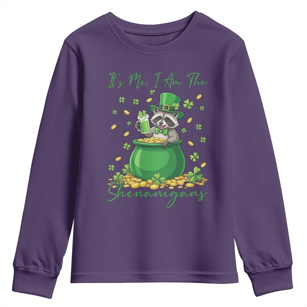 I Am The Shenanigans Youth Sweatshirt Funny Irish Raccoon