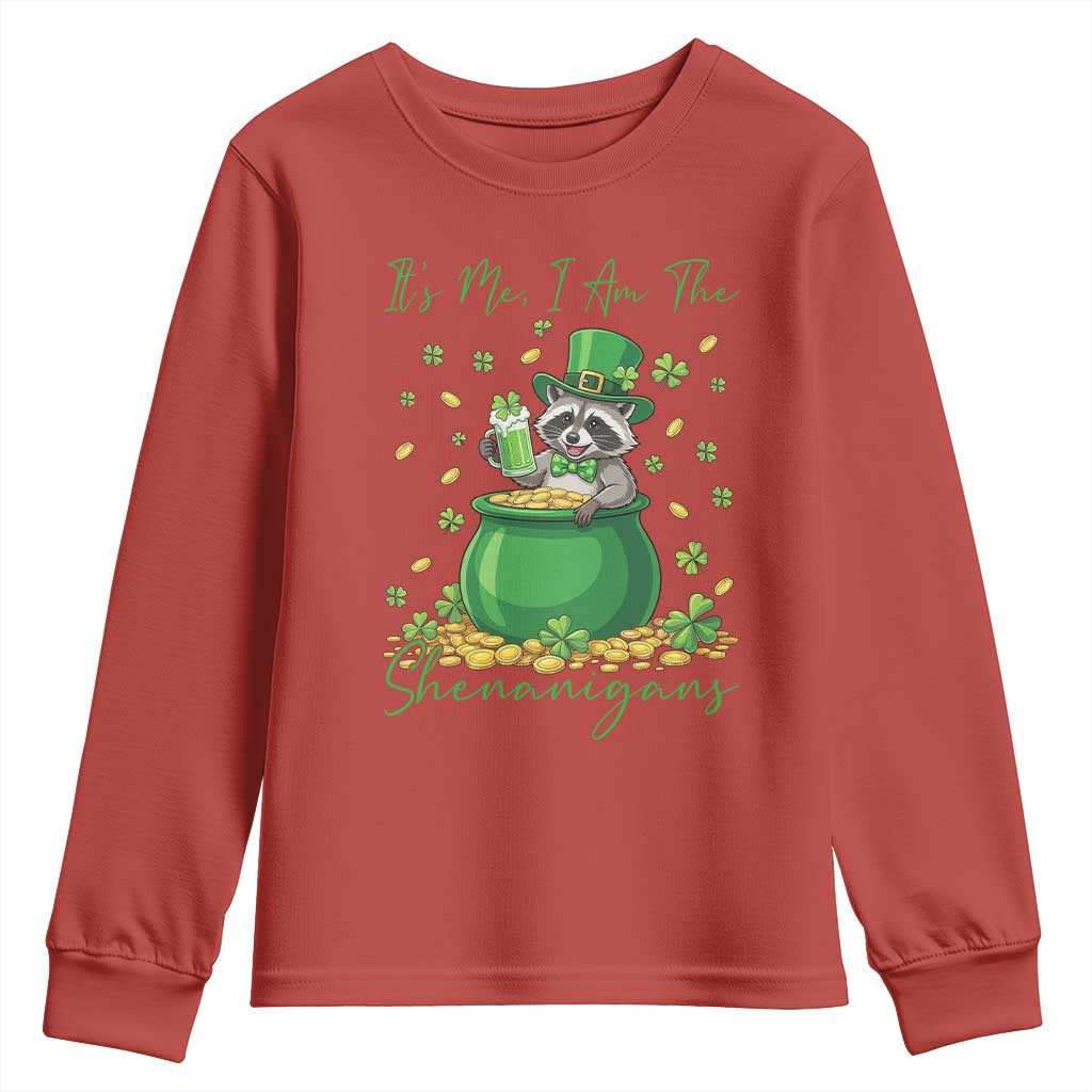 I Am The Shenanigans Youth Sweatshirt Funny Irish Raccoon