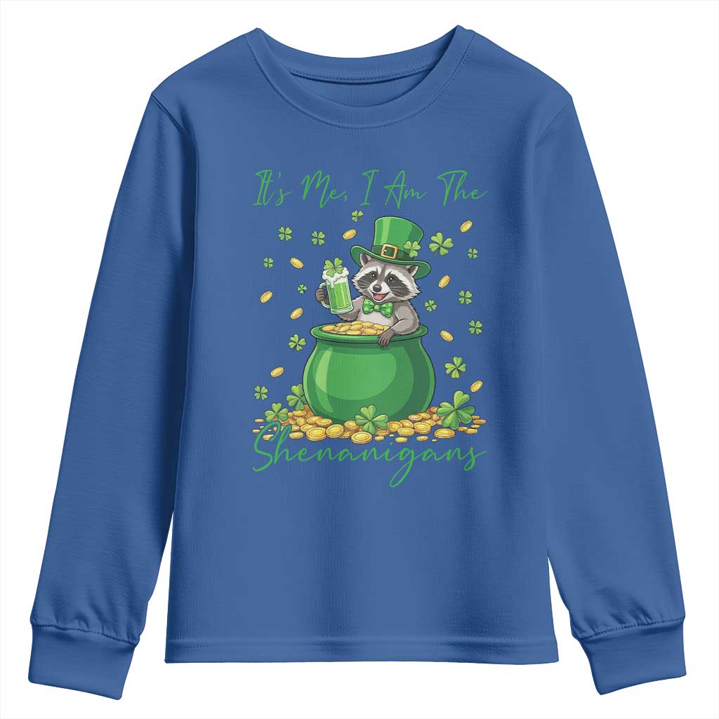 I Am The Shenanigans Youth Sweatshirt Funny Irish Raccoon