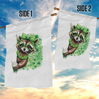 Funny Raccoon St Patricks Day Garden Flag Irish Party Animal Gift