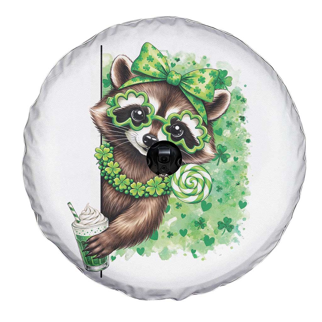 Funny Raccoon St Patricks Day Spare Tire Cover Irish Party Animal Gift