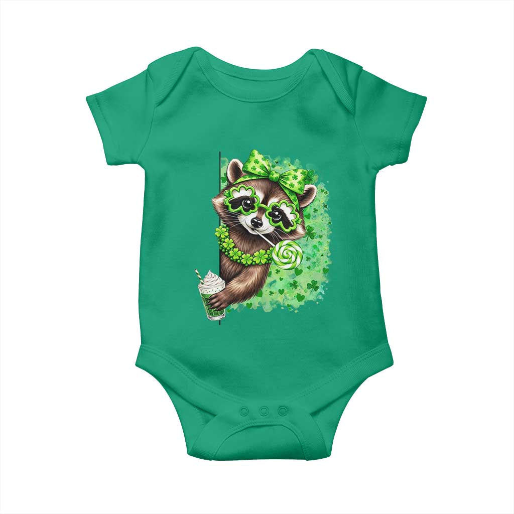 Funny Raccoon St Patricks Day Baby Onesie Irish Party Animal Gift