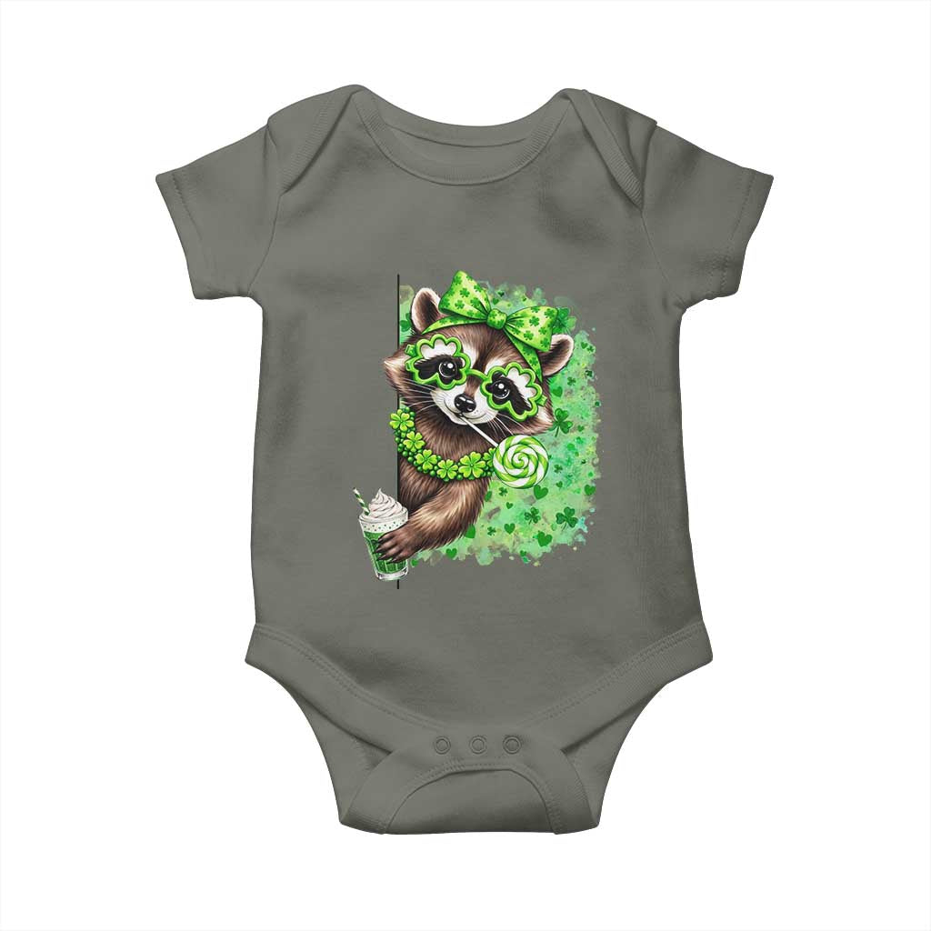 Funny Raccoon St Patricks Day Baby Onesie Irish Party Animal Gift