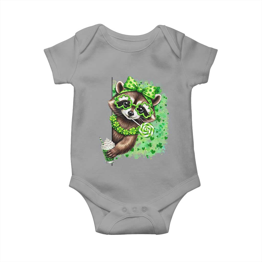 Funny Raccoon St Patricks Day Baby Onesie Irish Party Animal Gift