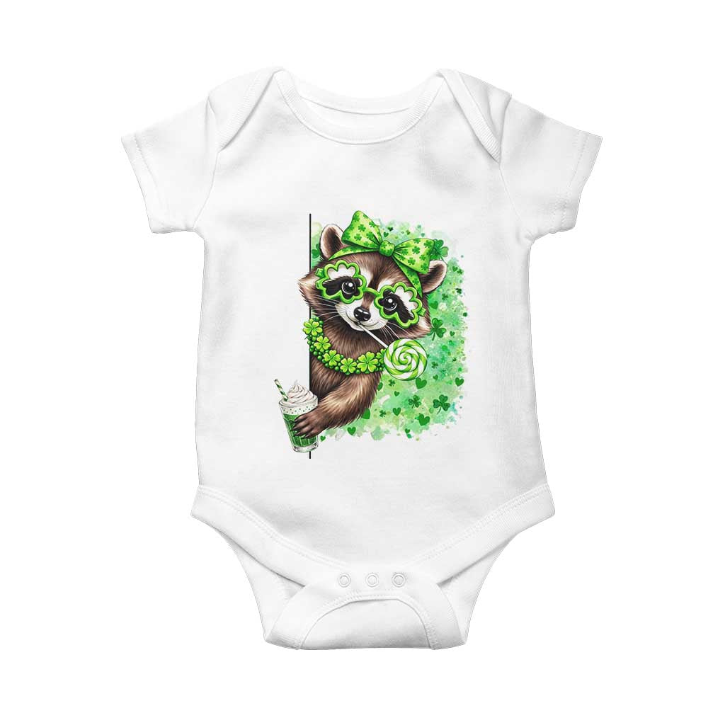 Funny Raccoon St Patricks Day Baby Onesie Irish Party Animal Gift