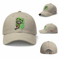 Funny Raccoon St Patricks Day Baseball Cap Irish Party Animal Gift