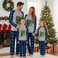 Funny Raccoon St Patricks Day Plaid Pajama Set Irish Party Animal Gift