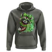 Funny Raccoon St Patricks Day Hoodie Irish Party Animal Gift