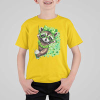 Funny Raccoon St Patricks Day T Shirt For Kid Irish Party Animal Gift