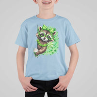 Funny Raccoon St Patricks Day T Shirt For Kid Irish Party Animal Gift