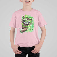 Funny Raccoon St Patricks Day T Shirt For Kid Irish Party Animal Gift