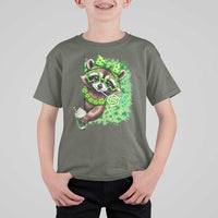 Funny Raccoon St Patricks Day T Shirt For Kid Irish Party Animal Gift