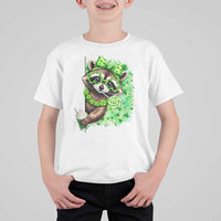 Funny Raccoon St Patricks Day T Shirt For Kid Irish Party Animal Gift