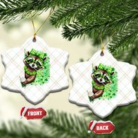 Funny Raccoon St Patricks Day Ceramic Ornament Irish Party Animal Gift