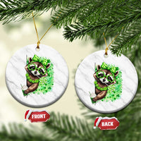 Funny Raccoon St Patricks Day Ceramic Ornament Irish Party Animal Gift