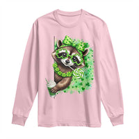 Funny Raccoon St Patricks Day Long Sleeve Shirt Irish Party Animal Gift