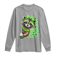 Funny Raccoon St Patricks Day Long Sleeve Shirt Irish Party Animal Gift