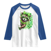 Funny Raccoon St Patricks Day Raglan Shirt Irish Party Animal Gift