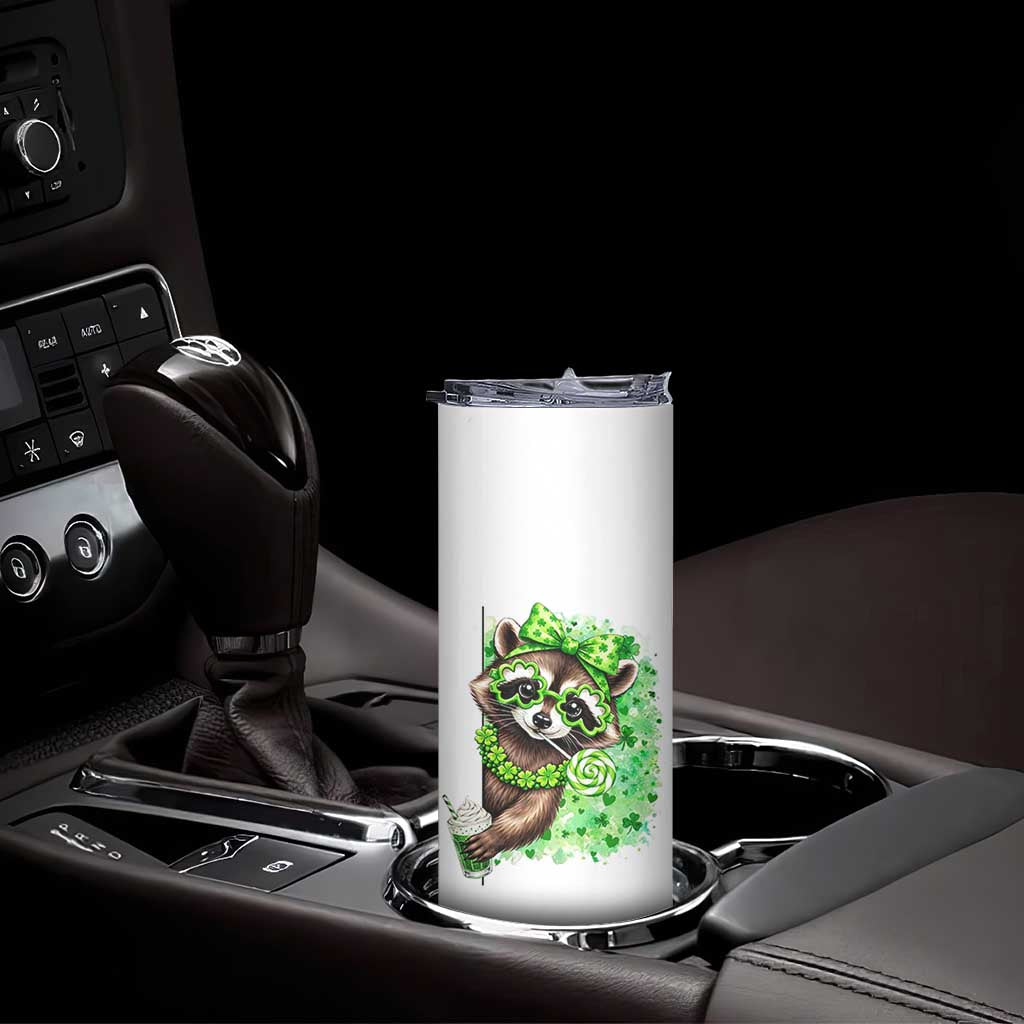 Funny Raccoon St Patricks Day Skinny Tumbler Irish Party Animal Gift