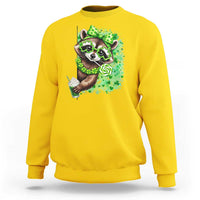 Funny Raccoon St Patricks Day Sweatshirt Irish Party Animal Gift