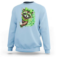 Funny Raccoon St Patricks Day Sweatshirt Irish Party Animal Gift