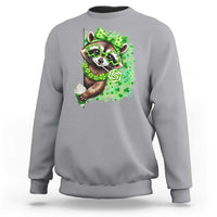 Funny Raccoon St Patricks Day Sweatshirt Irish Party Animal Gift