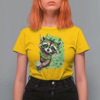 Funny Raccoon St Patricks Day T Shirt For Women Irish Party Animal Gift