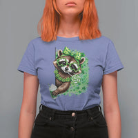 Funny Raccoon St Patricks Day T Shirt For Women Irish Party Animal Gift