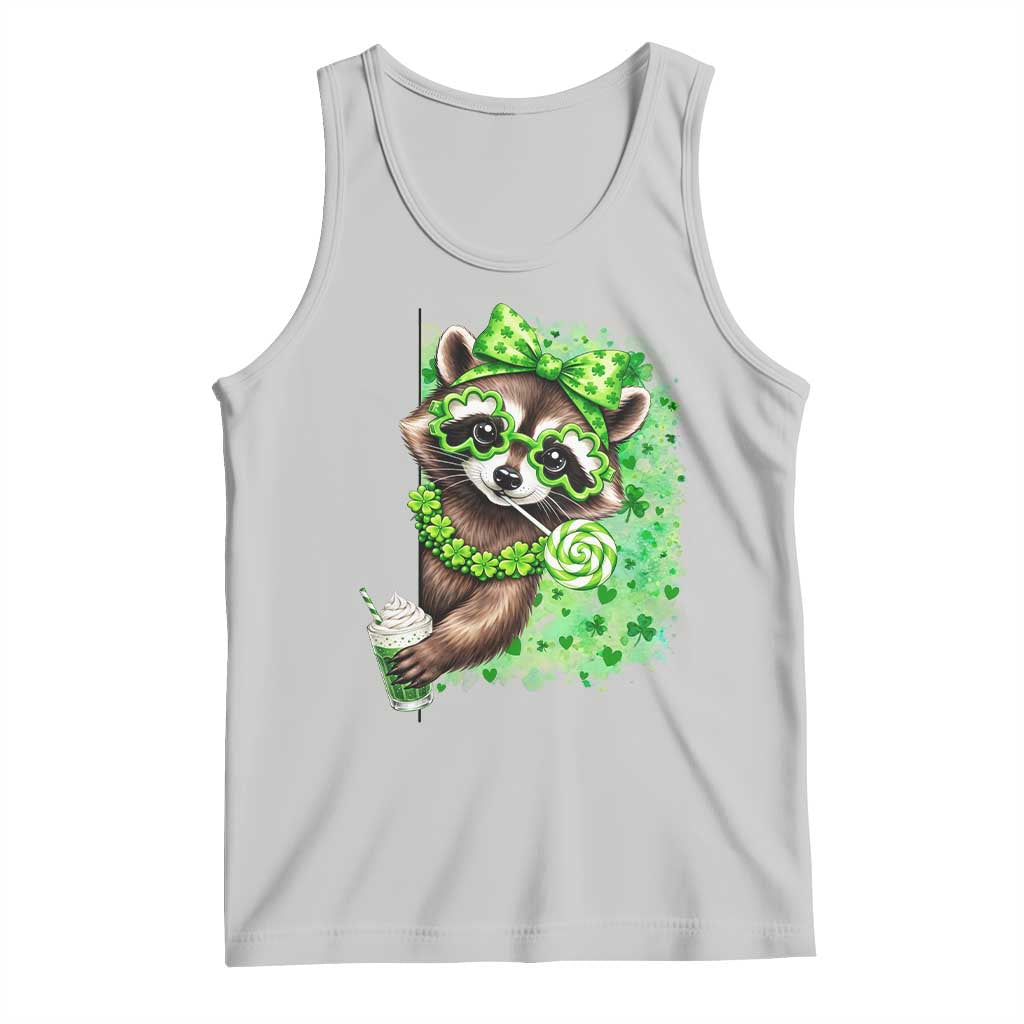 Funny Raccoon St Patricks Day Tank Top Irish Party Animal Gift