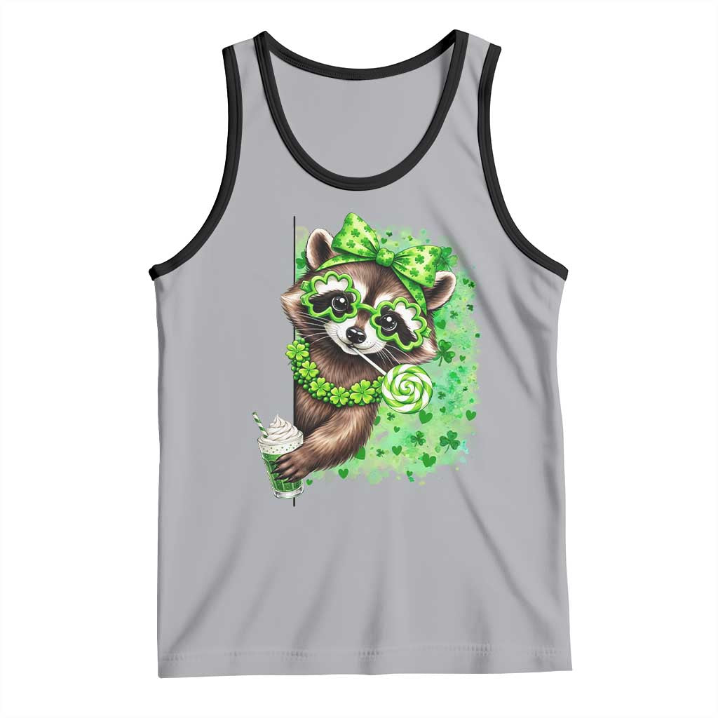 Funny Raccoon St Patricks Day Tank Top Irish Party Animal Gift