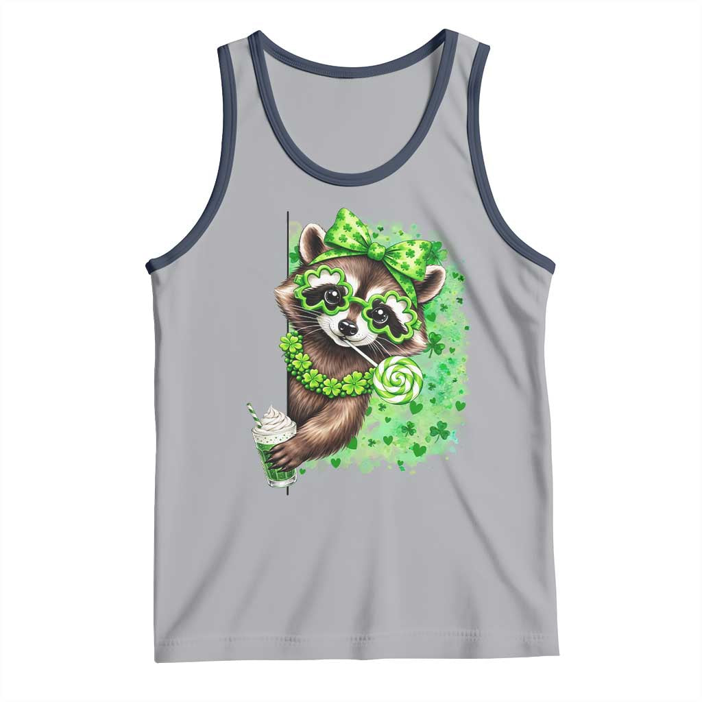 Funny Raccoon St Patricks Day Tank Top Irish Party Animal Gift