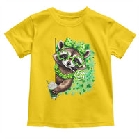 Funny Raccoon St Patricks Day Toddler T Shirt Irish Party Animal Gift