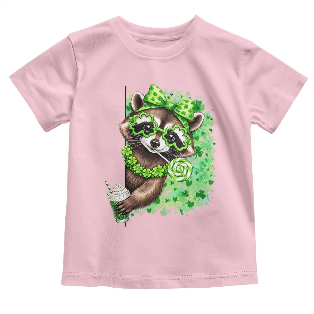Funny Raccoon St Patricks Day Toddler T Shirt Irish Party Animal Gift