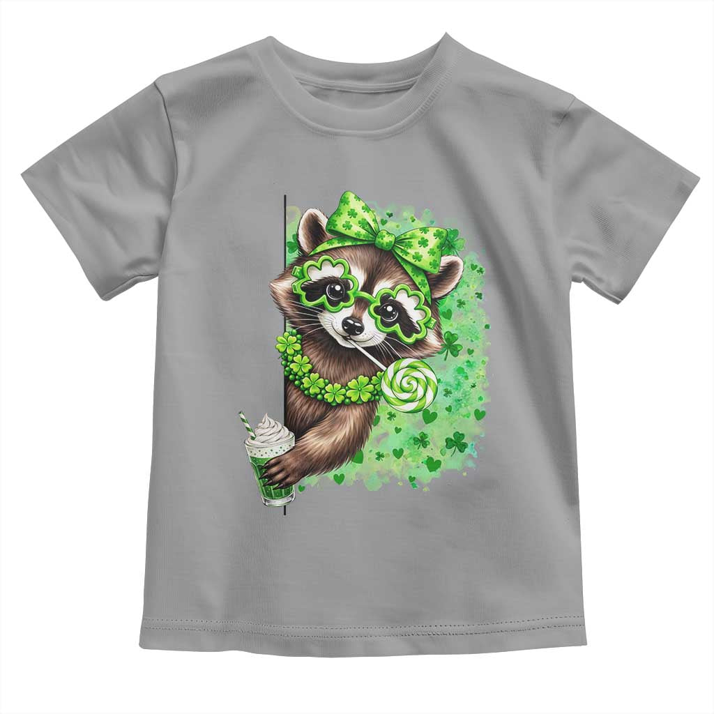 Funny Raccoon St Patricks Day Toddler T Shirt Irish Party Animal Gift