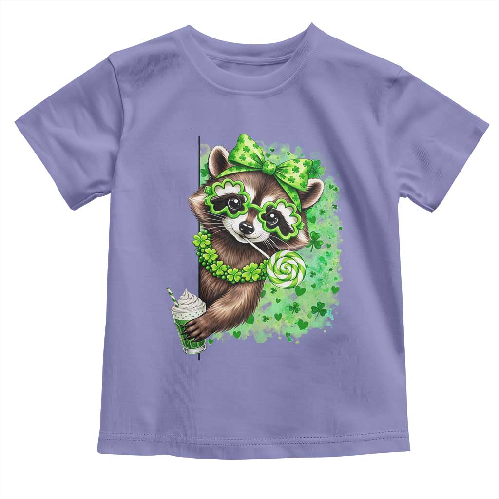 Funny Raccoon St Patricks Day Toddler T Shirt Irish Party Animal Gift