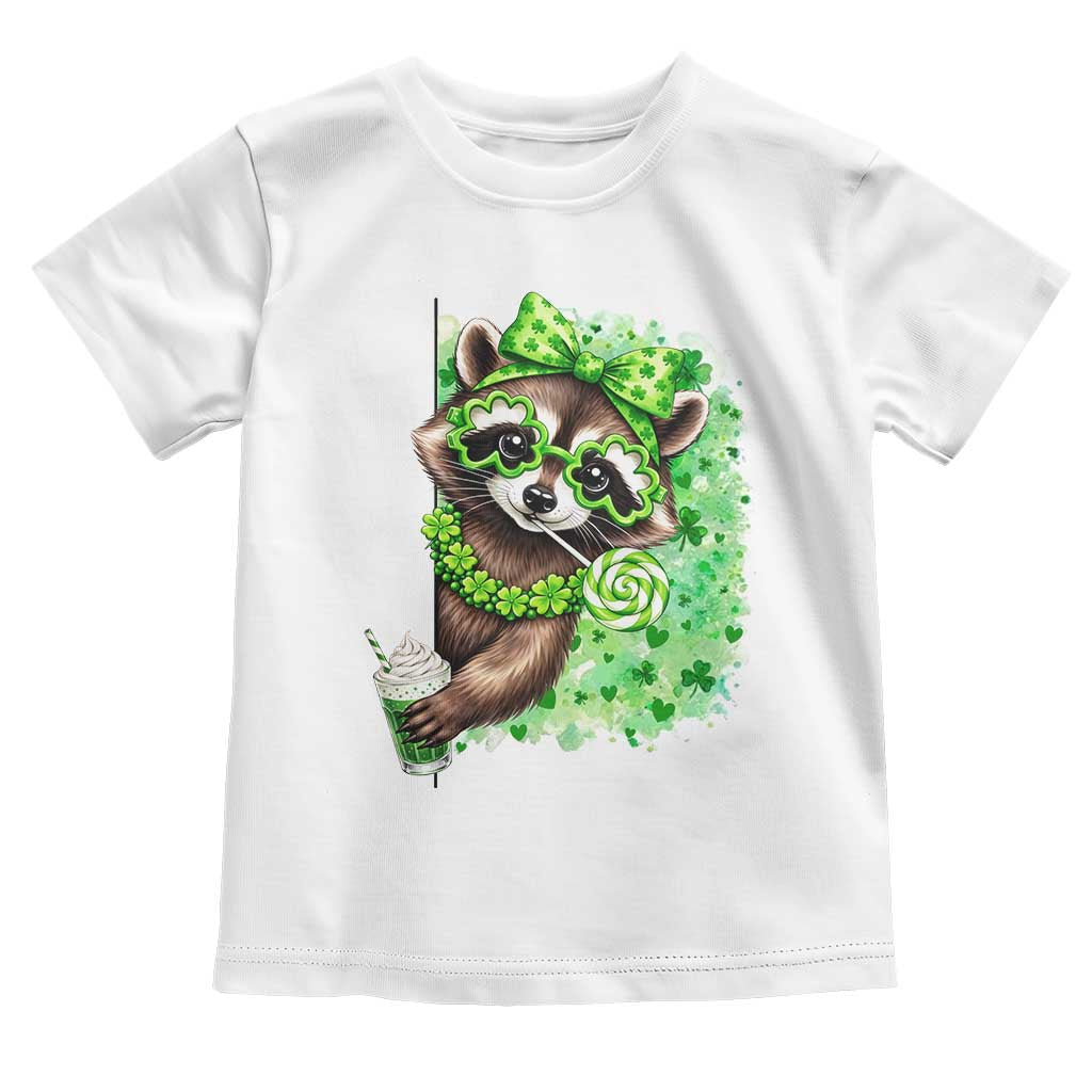 Funny Raccoon St Patricks Day Toddler T Shirt Irish Party Animal Gift