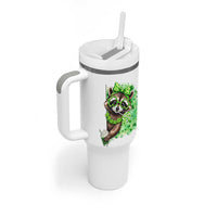 Funny Raccoon St Patricks Day Tumbler With Handle Irish Party Animal Gift