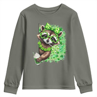 Funny Raccoon St Patricks Day Youth Sweatshirt Irish Party Animal Gift