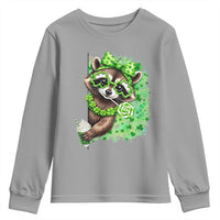 Funny Raccoon St Patricks Day Youth Sweatshirt Irish Party Animal Gift