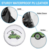 Off To Start The Shenanigans Spare Tire Cover Funny Irish Raccoon