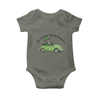 Off To Start The Shenanigans Baby Onesie Funny Irish Raccoon