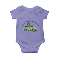 Off To Start The Shenanigans Baby Onesie Funny Irish Raccoon