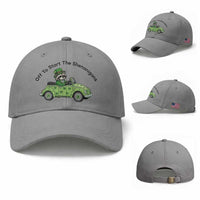Off To Start The Shenanigans Baseball Cap Funny Irish Raccoon