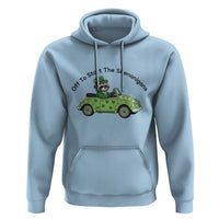 Off To Start The Shenanigans Hoodie Funny Irish Raccoon