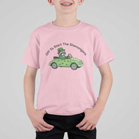 Off To Start The Shenanigans T Shirt For Kid Funny Irish Raccoon