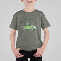 Off To Start The Shenanigans T Shirt For Kid Funny Irish Raccoon