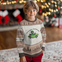 Off To Start The Shenanigans Ugly Christmas Sweater Funny Irish Raccoon